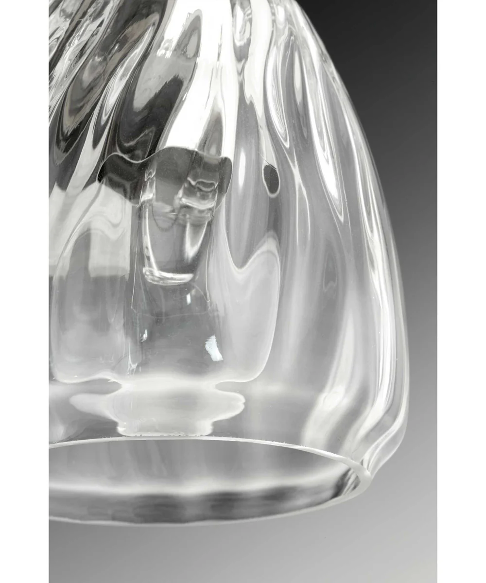 Anjoux 1-Light Clear Water Glass Luxe Bath Vanity Light Silver Ridge - Image 7