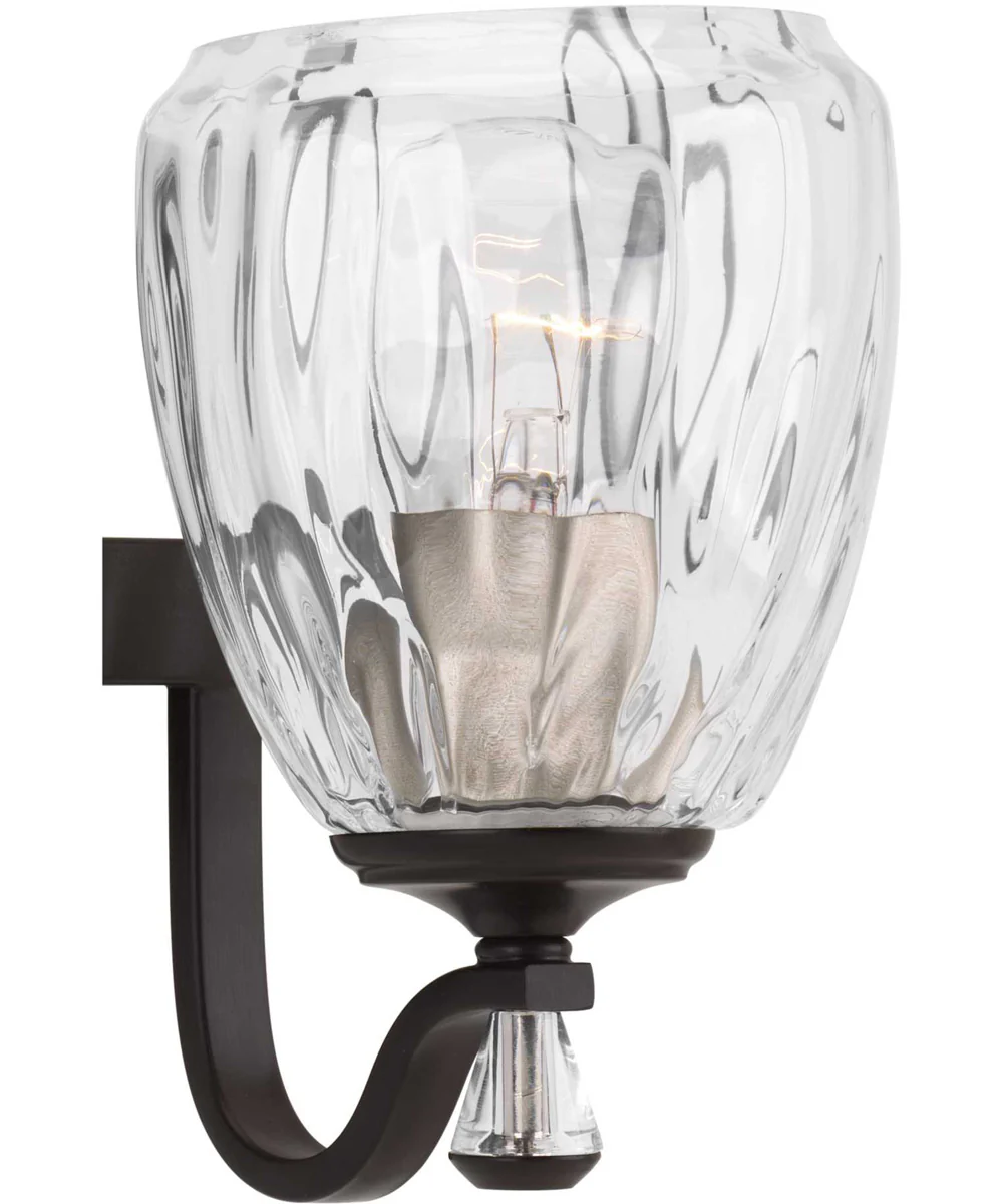 Anjoux 3-Light Clear Water Glass Luxe Bath Vanity Light Antique Bronze - Image 7