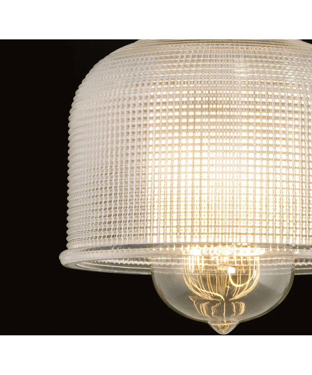 Archie 1-Light Double Prismatic Glass Coastal Mini-Pendant Light Venetian Bronze - Image 4