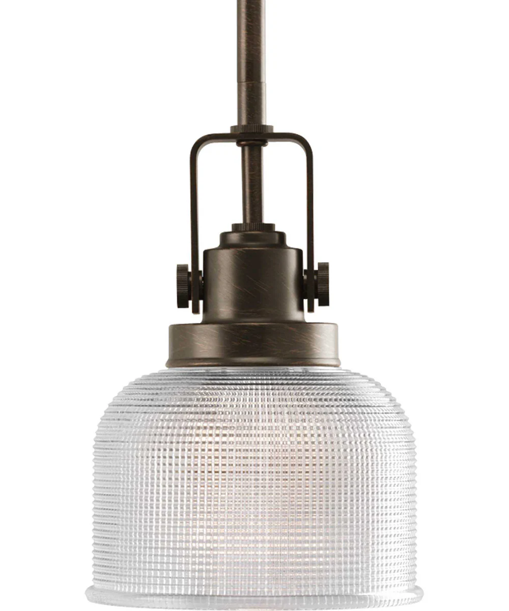 Archie 1-Light Double Prismatic Glass Coastal Mini-Pendant Light Venetian Bronze - Image 7
