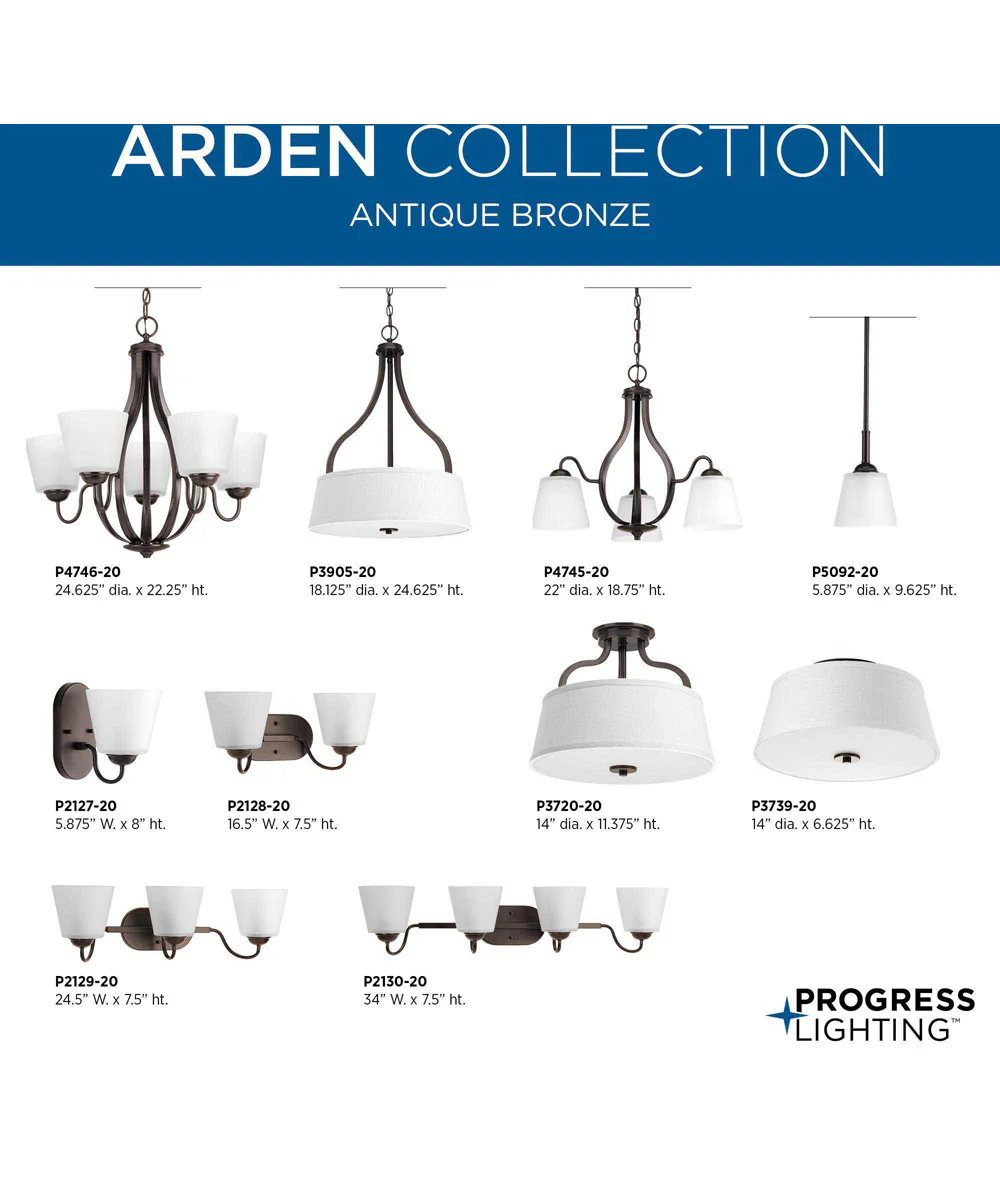 Arden 2-Light 14" Semi-Flush Convertible Antique Bronze - Image 2