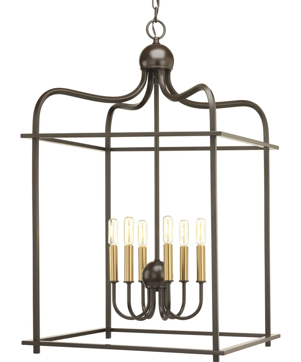 Assembly Hall 6-Light Coastal Pendant Light Antique Bronze - Image 2