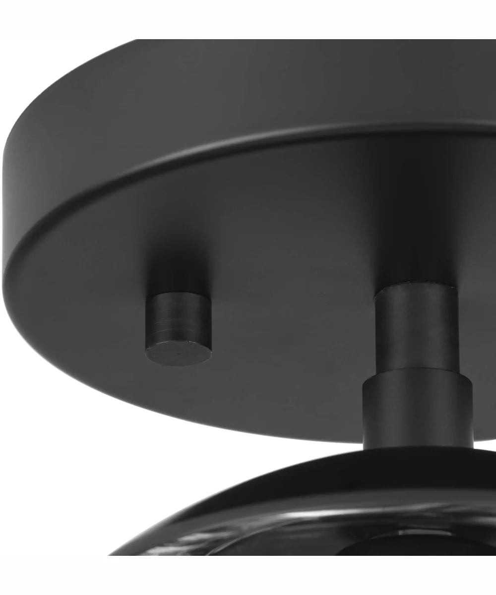 Atwell 1-Light Mid-Century Modern Semi-Flush Mount Matte Black - Image 4