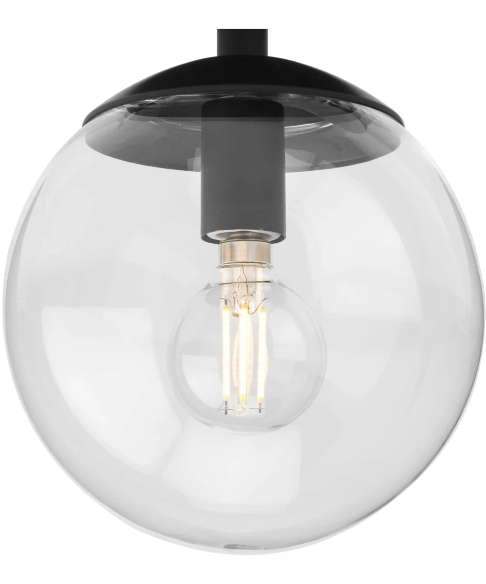 Atwell 1-Light Mid-Century Modern Semi-Flush Mount Matte Black - Image 5