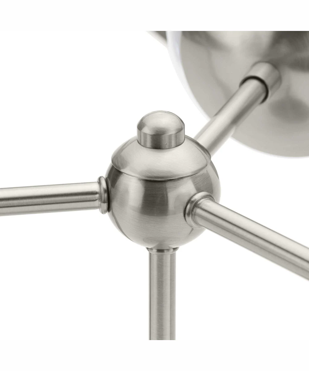 Atwell 3-Light Mid-Century Modern Semi-Flush Mount Brushed Nickel - Image 7