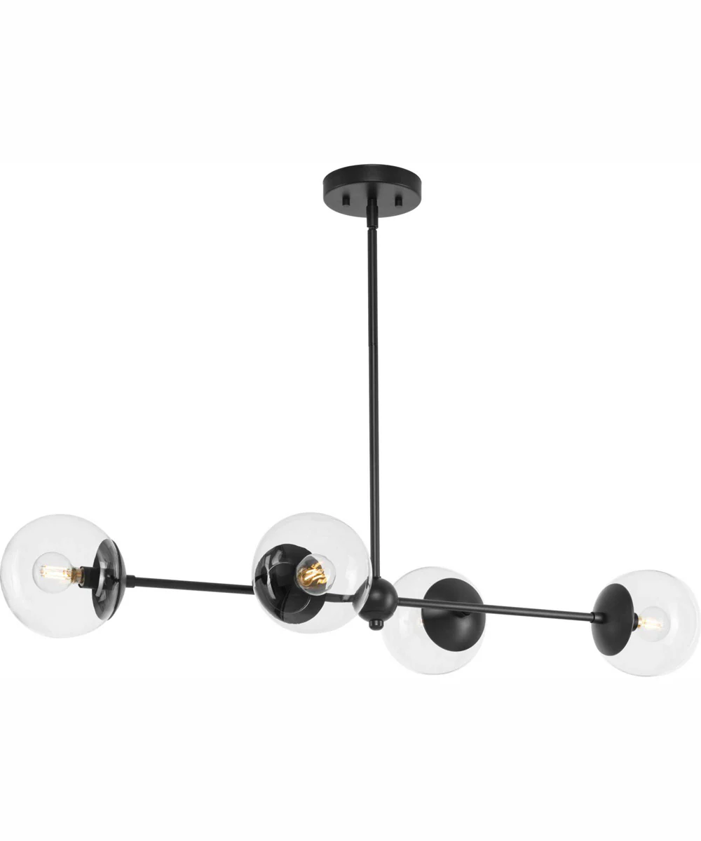 Atwell 4-Light Mid-Century Modern Island Light Matte Black - Image 8
