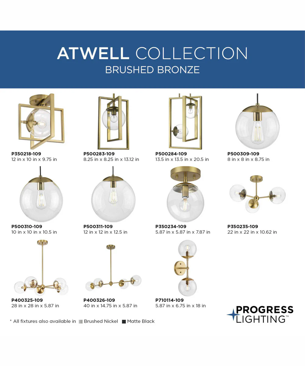 Atwell 5-Light Mid-Century Modern Chandelier Brushed Bronze - Image 4