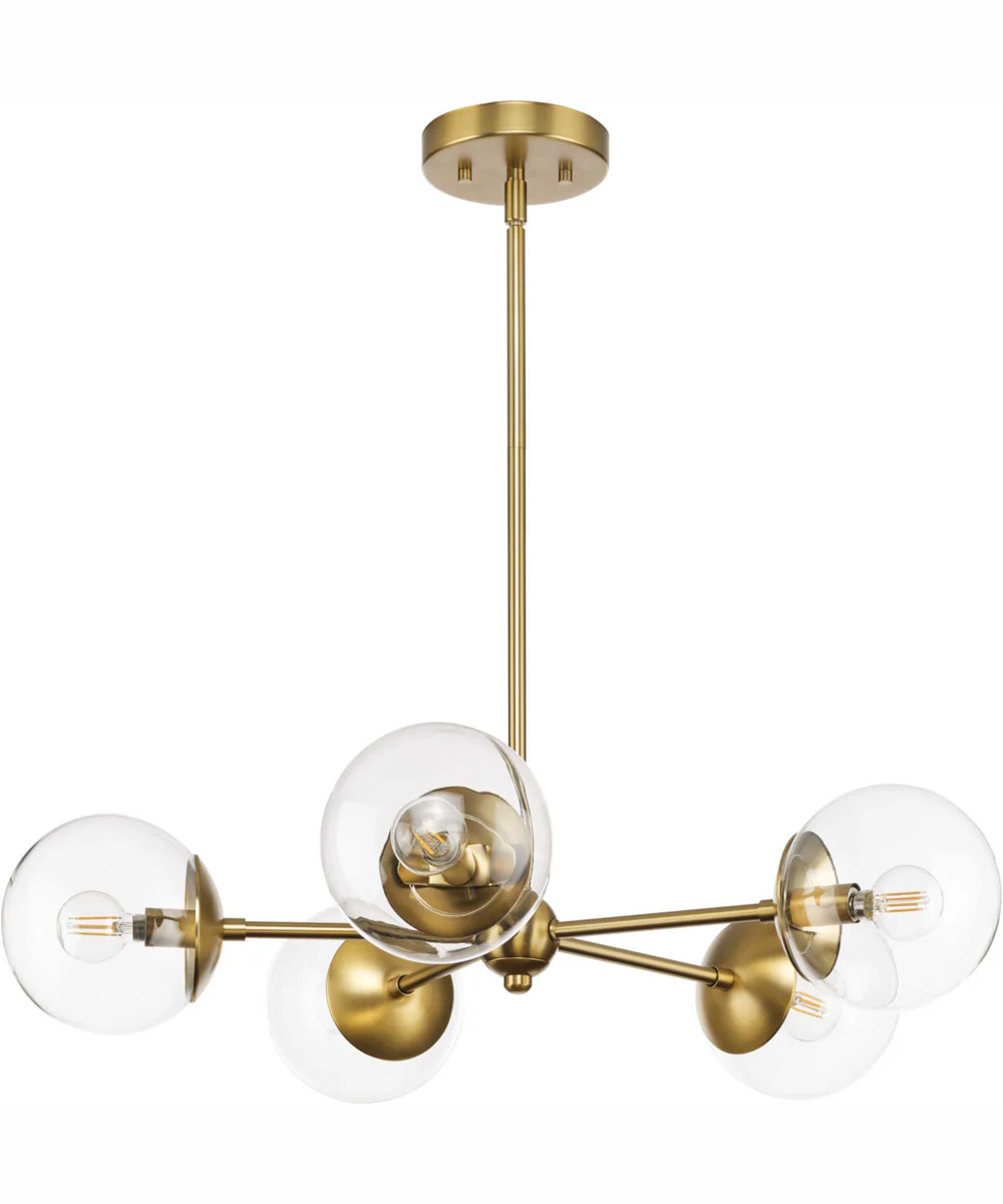 Atwell 5-Light Mid-Century Modern Chandelier Brushed Bronze - Image 5