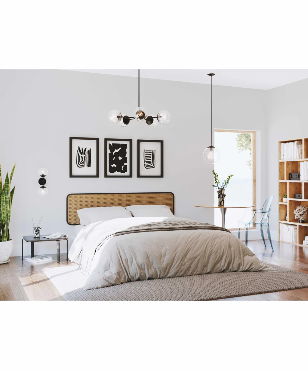 Atwell 5-Light Mid-Century Modern Chandelier Matte Black - Image 2