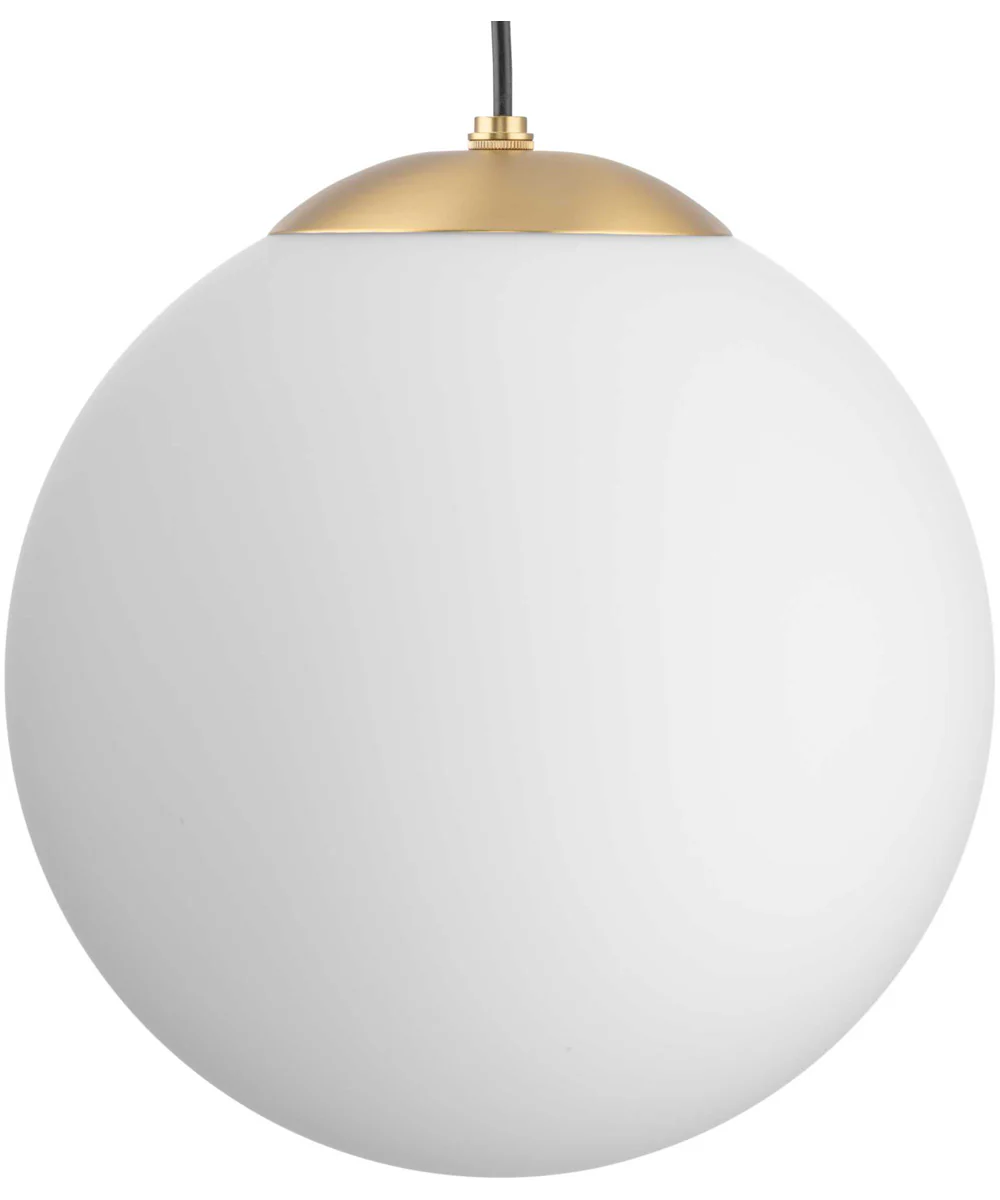 Atwell Opal Glass Globe Large Hanging Pendant Light Brushed Bronze