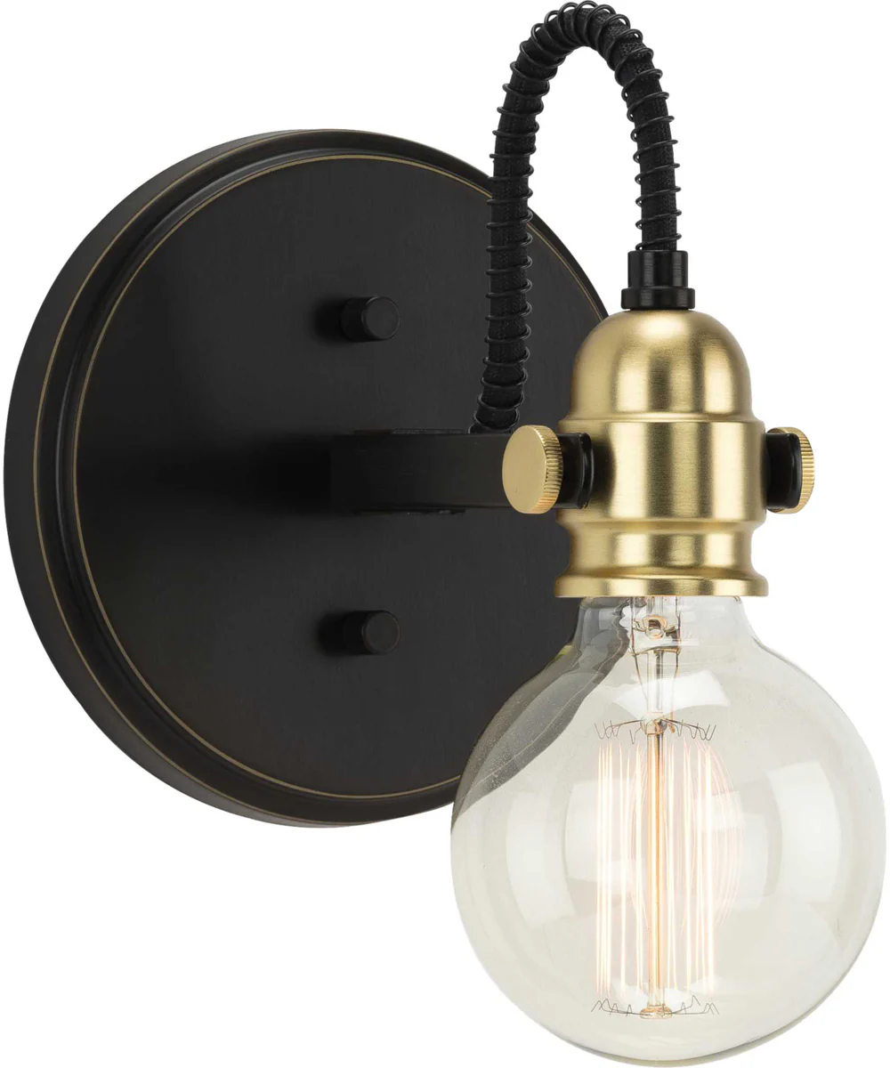 Axle 1-Light Vintage Style Bath Vanity Wall Light Antique Bronze