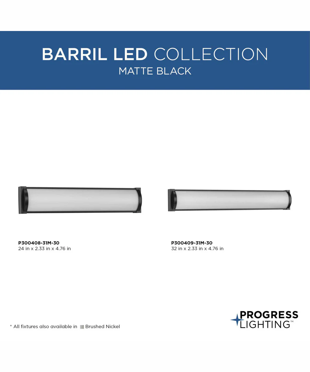 Barril 24 in. Medium Modern Integrated LED Linear Vanity Light Matte Black - Image 6