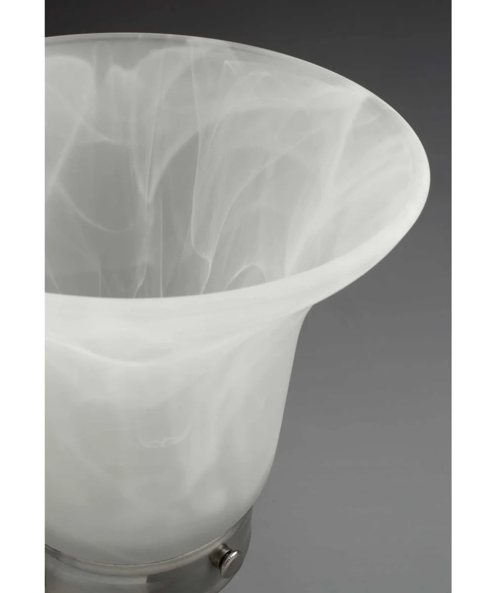 Bedford 3-Light Etched Alabaster Glass Traditional Chandelier Light Brushed Nickel - Image 2