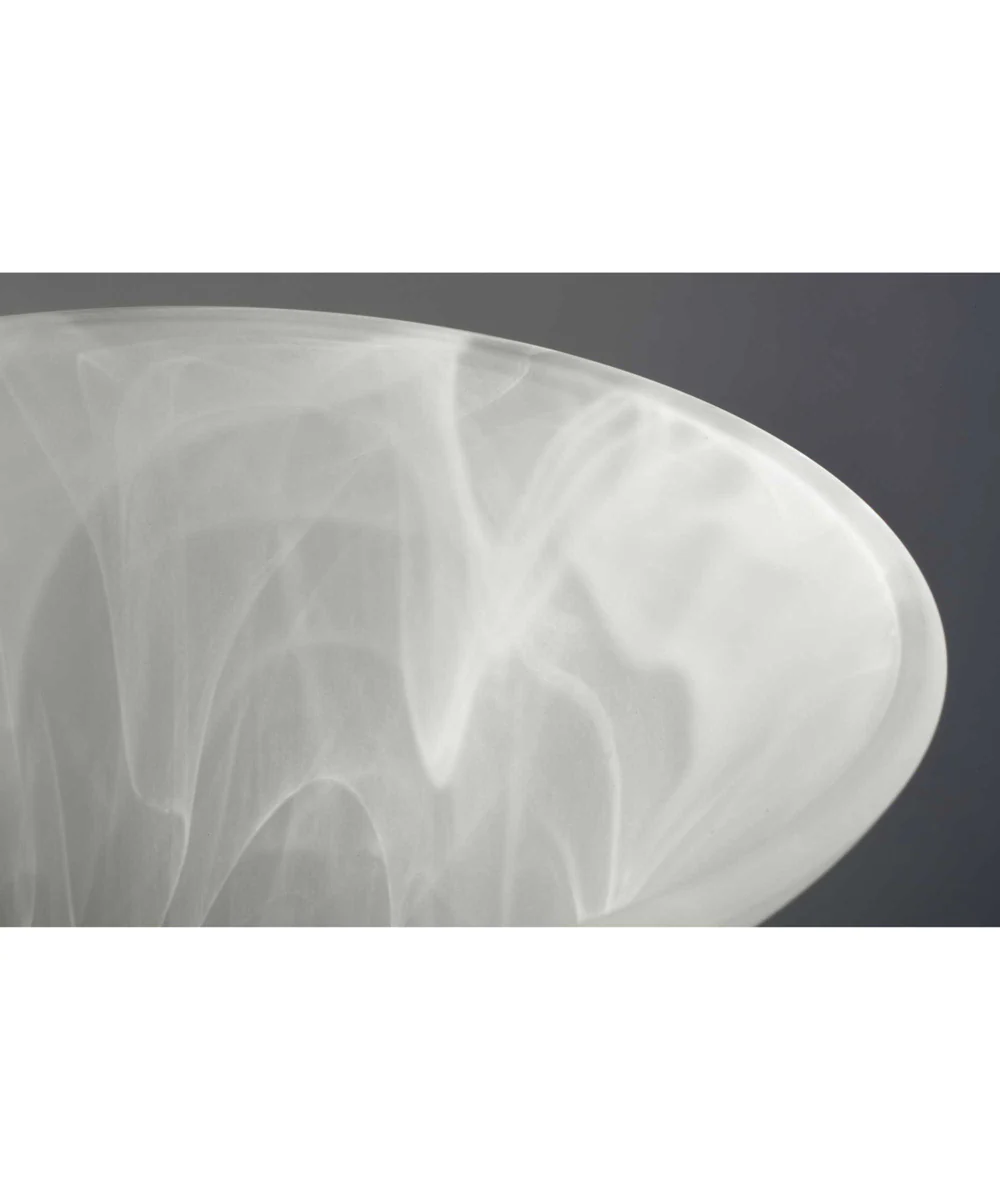 Bedford 3-Light Etched Alabaster Glass Traditional Chandelier Light Brushed Nickel - Image 4