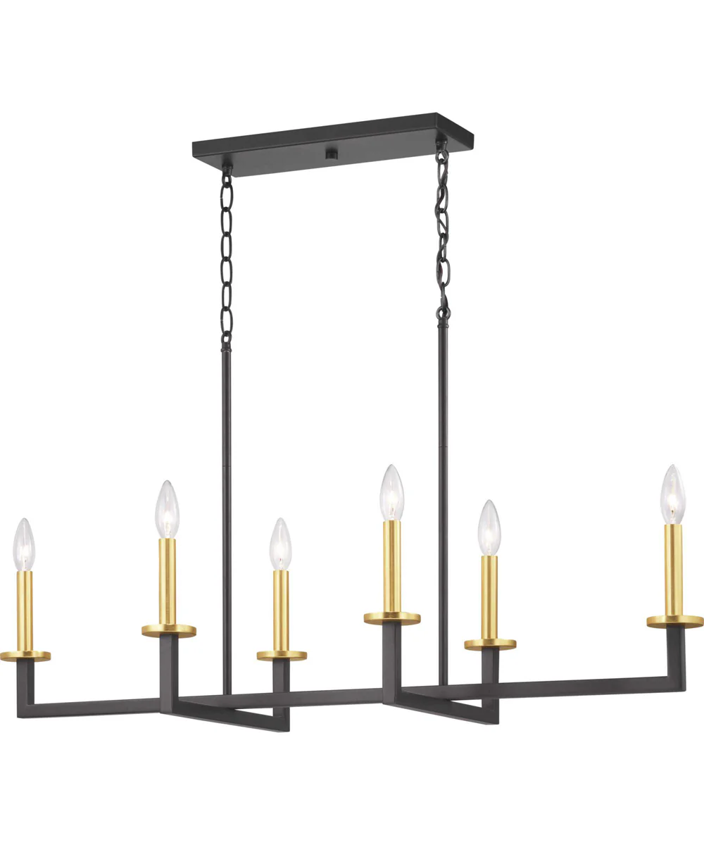 Blakely 6-Light Modern Chandelier Light Graphite - Image 10