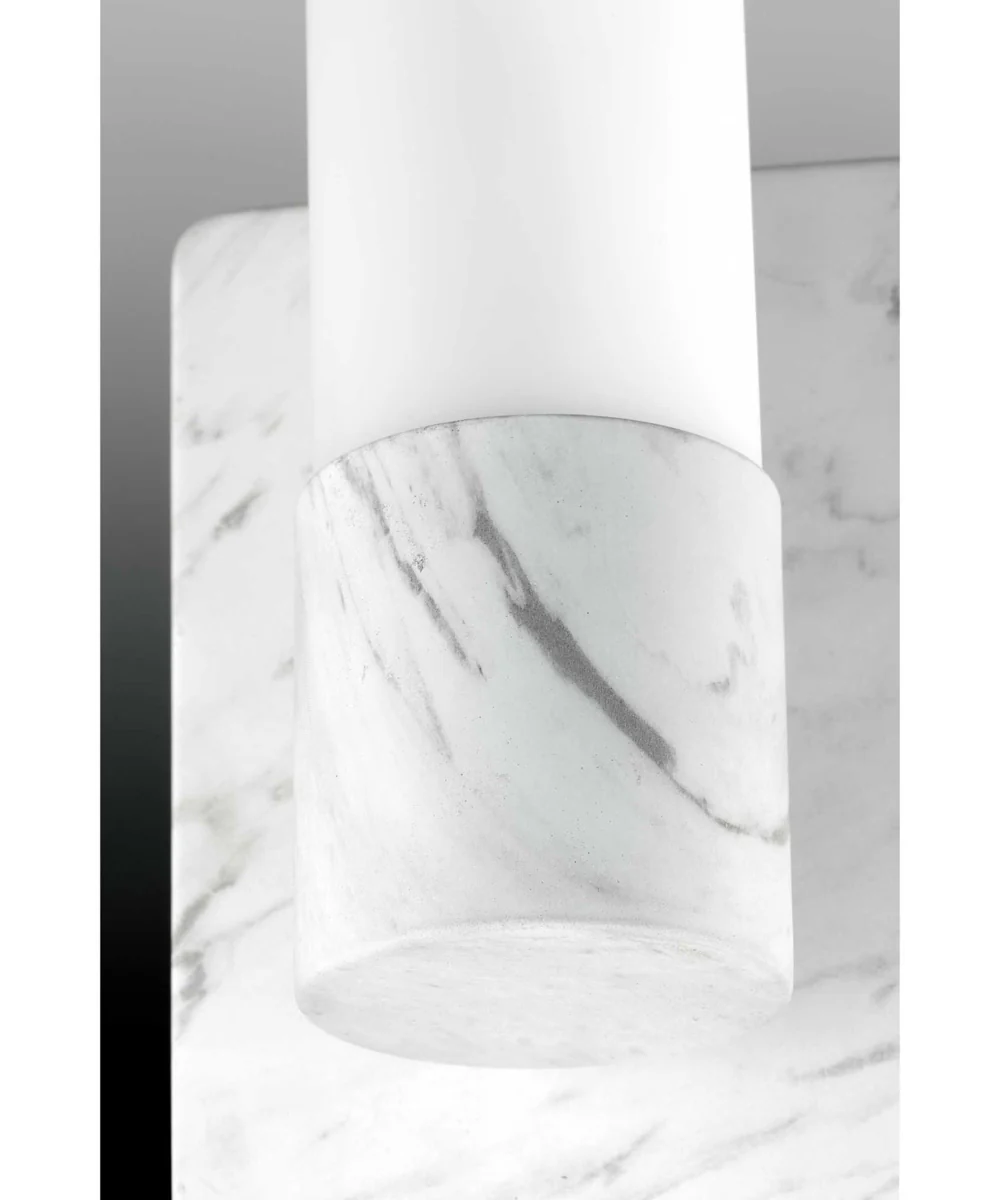 Blanco LED 1-Light LED Wall Bracket Faux White Marble - Image 2