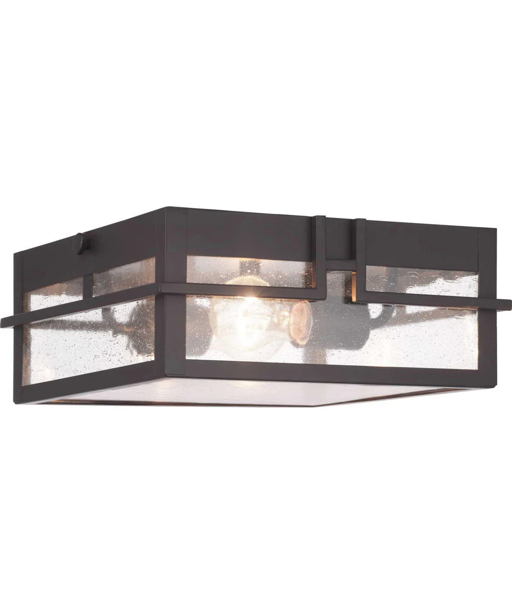 Boxwood 2-Light Outdoor Flush Mount Antique Bronze