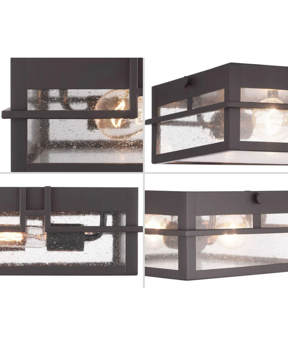 Boxwood 2-Light Outdoor Flush Mount Antique Bronze - Image 3