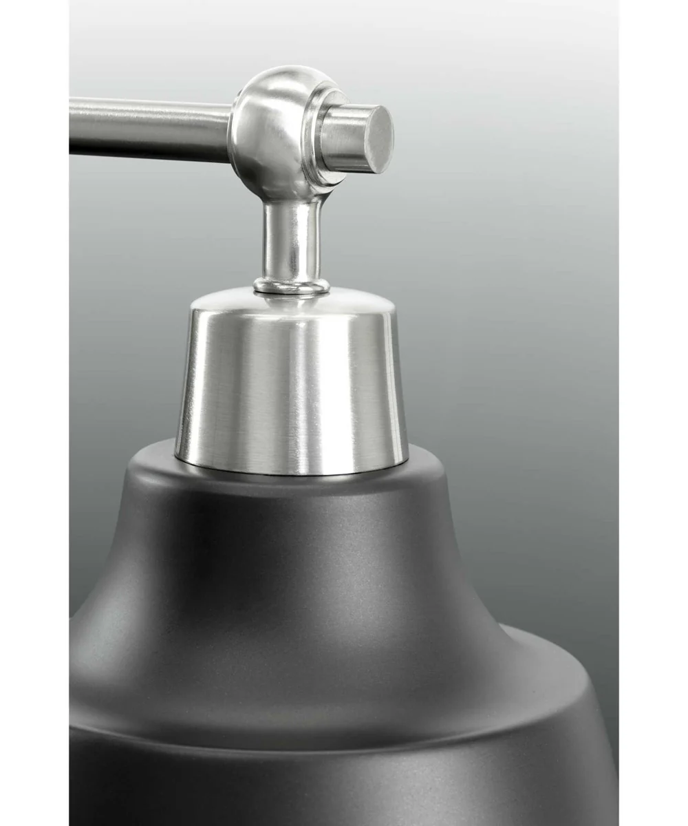 Bramlett 3-Light Graphite Metal Shade Coastal Bath Vanity Light Brushed Nickel - Image 5
