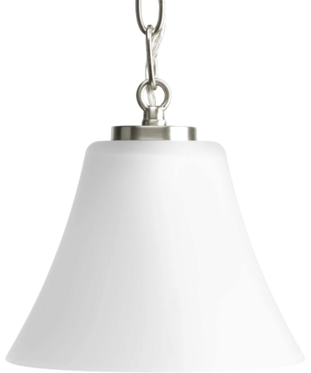 Bravo 1-Light Etched Glass Modern Mini-Pendant Light Brushed Nickel - Image 2