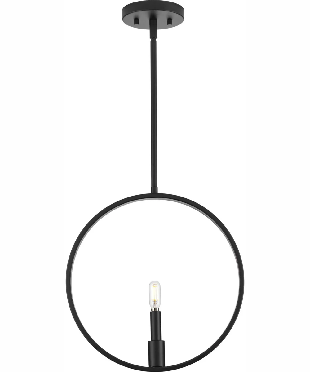 Breckenridge 1-Light Rustic Farmhouse Pendant Matte Black - Image 5