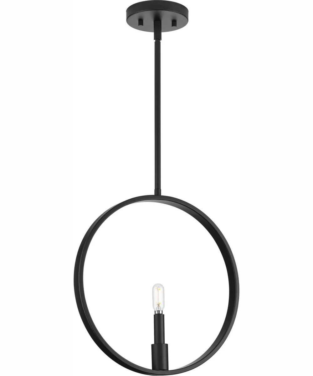 Breckenridge 1-Light Rustic Farmhouse Pendant Matte Black - Image 8