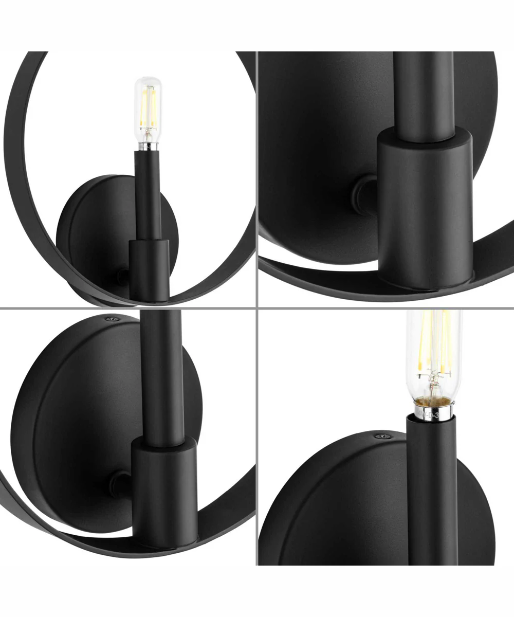 Breckenridge 1-Light Rustic Farmhouse Wall Bracket Matte Black - Image 4
