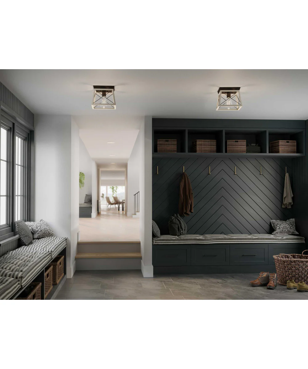 Briarwood 1-Light 9-1/2" Flush Mount Graphite - Image 2
