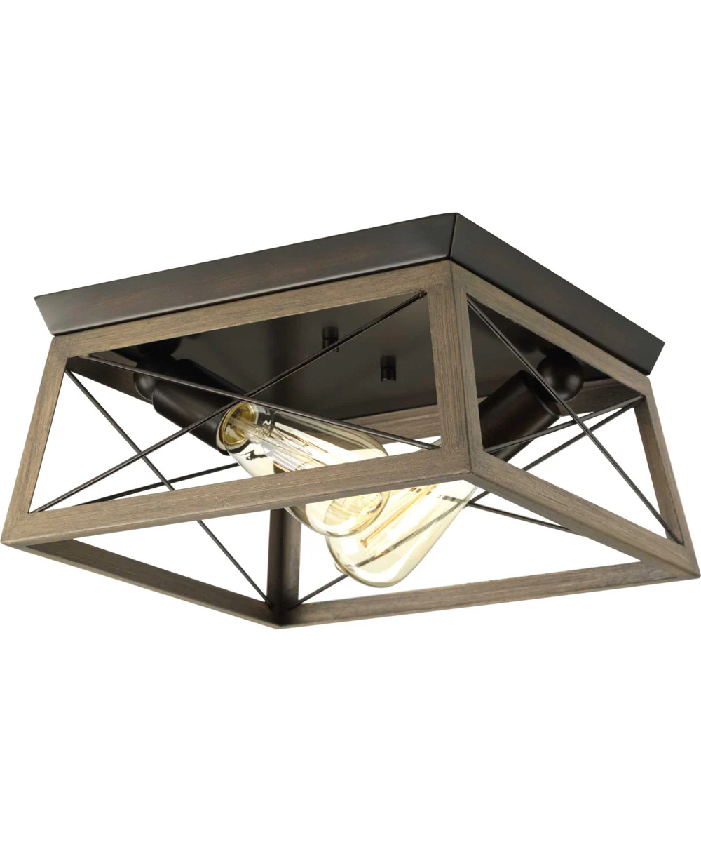 Briarwood 2-Light Flush Mount Antique Bronze