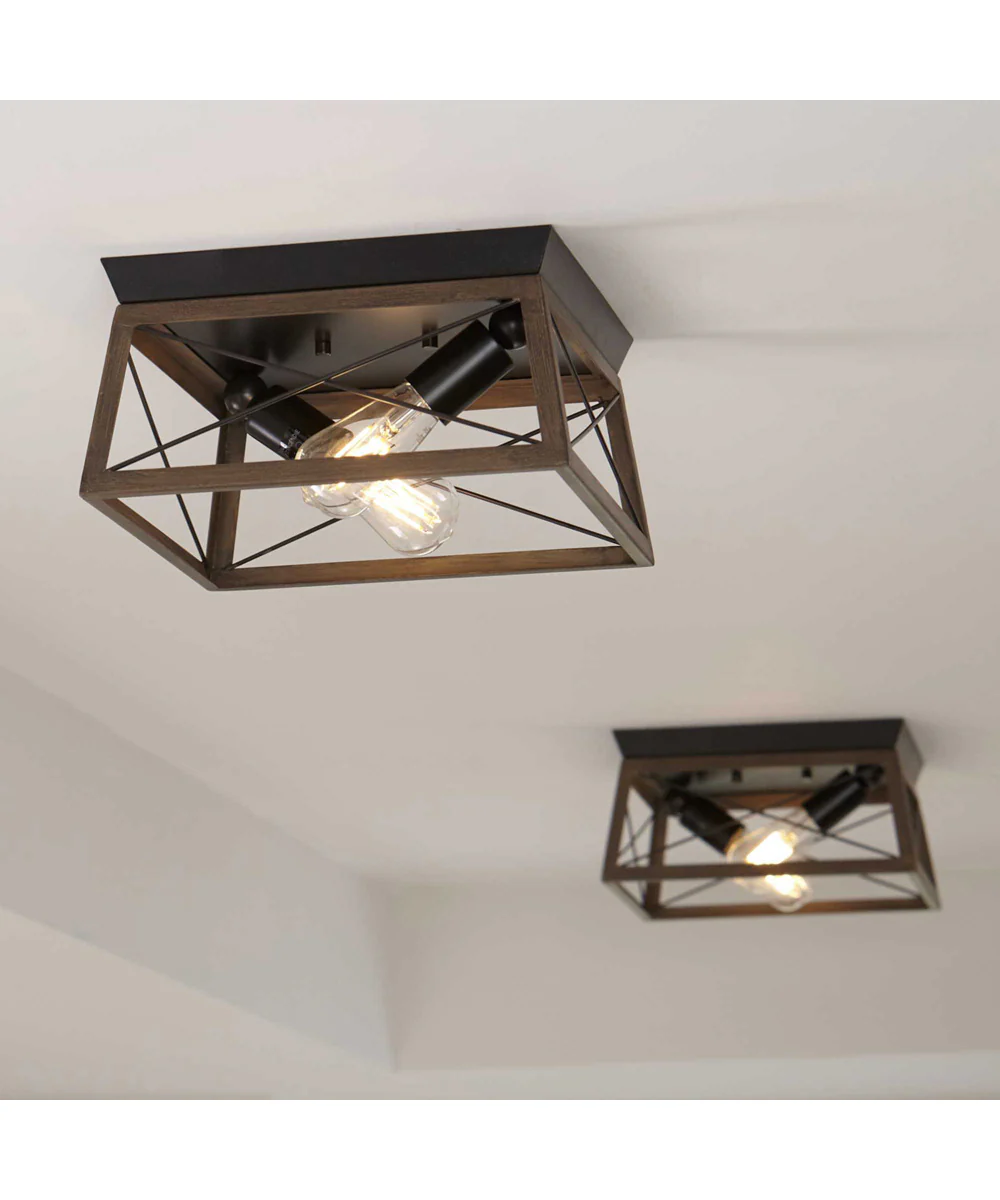 Briarwood 2-Light Flush Mount Antique Bronze - Image 2