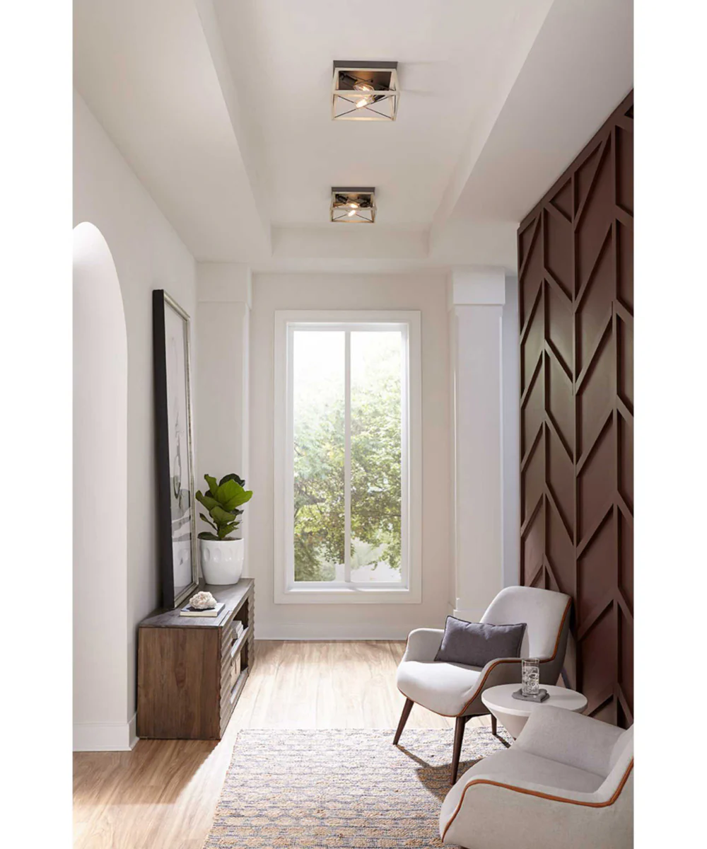 Briarwood 2-Light Flush Mount Graphite - Image 2
