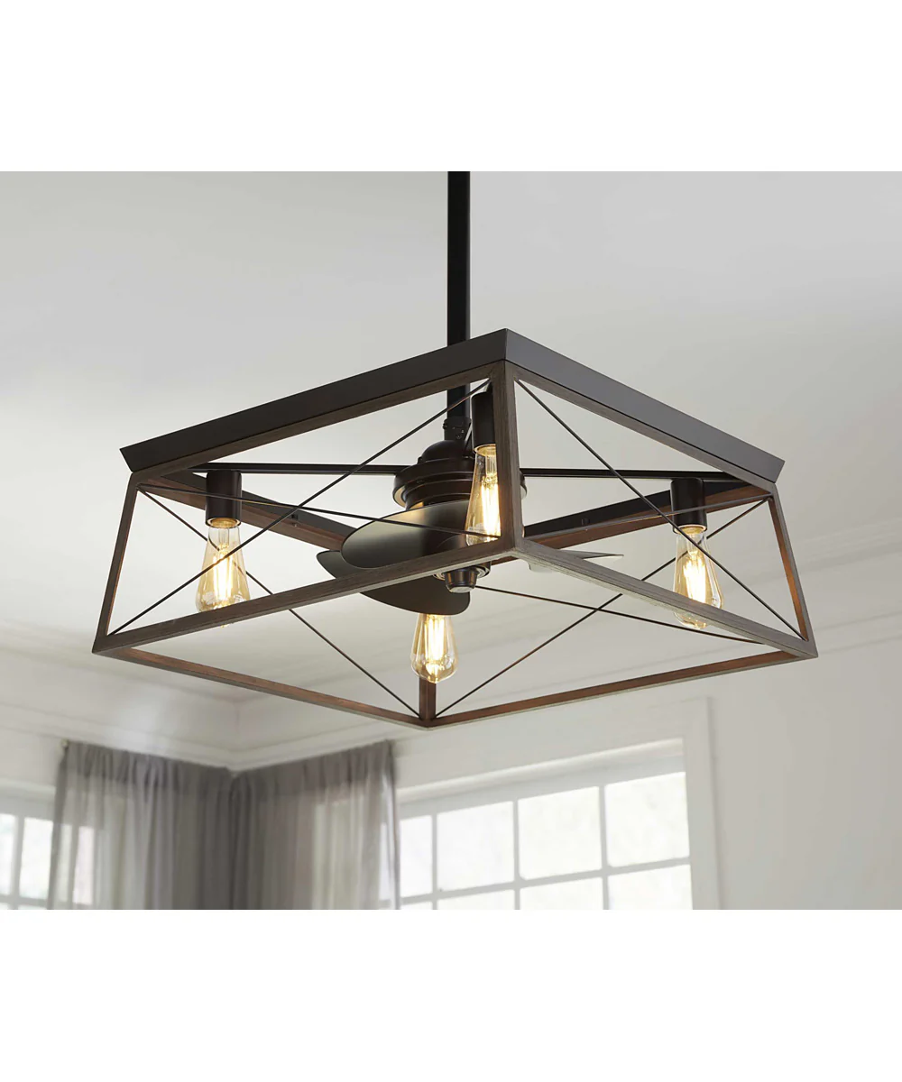 Briarwood 22" Indoor/Outdoor 3-Blade  Farmhouse Fandelier Antique Bronze - Image 2