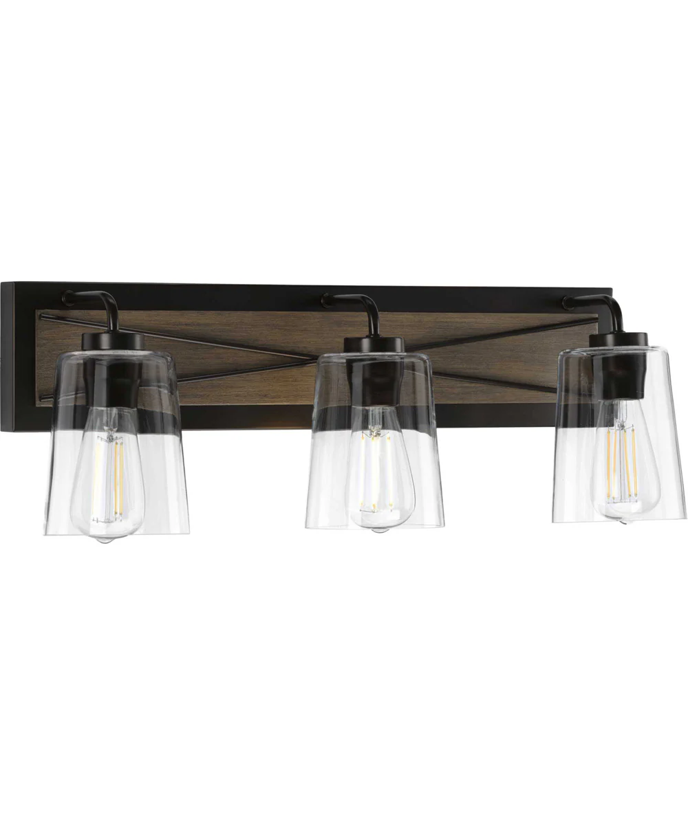 Briarwood 3-Light Clear Glass Coastal Bath Vanity Light Antique Bronze - Image 10