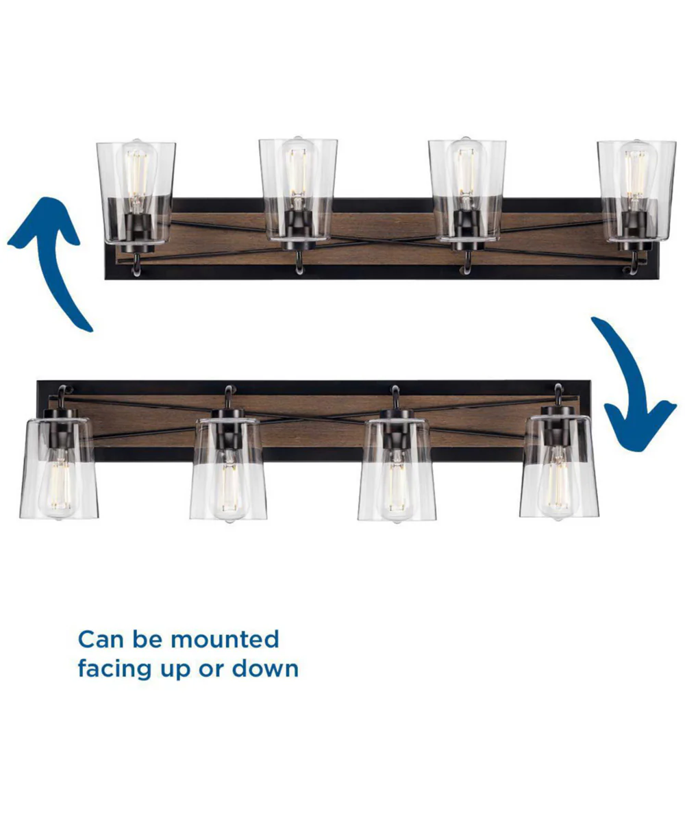Briarwood 4-Light Clear Glass Coastal Bath Vanity Light Antique Bronze - Image 10