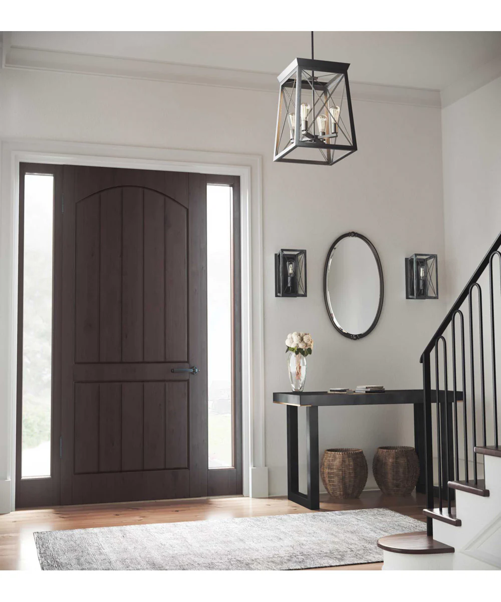 Briarwood 4-Light Farmhouse  Chandelier Foyer Light Textured Black - Image 2