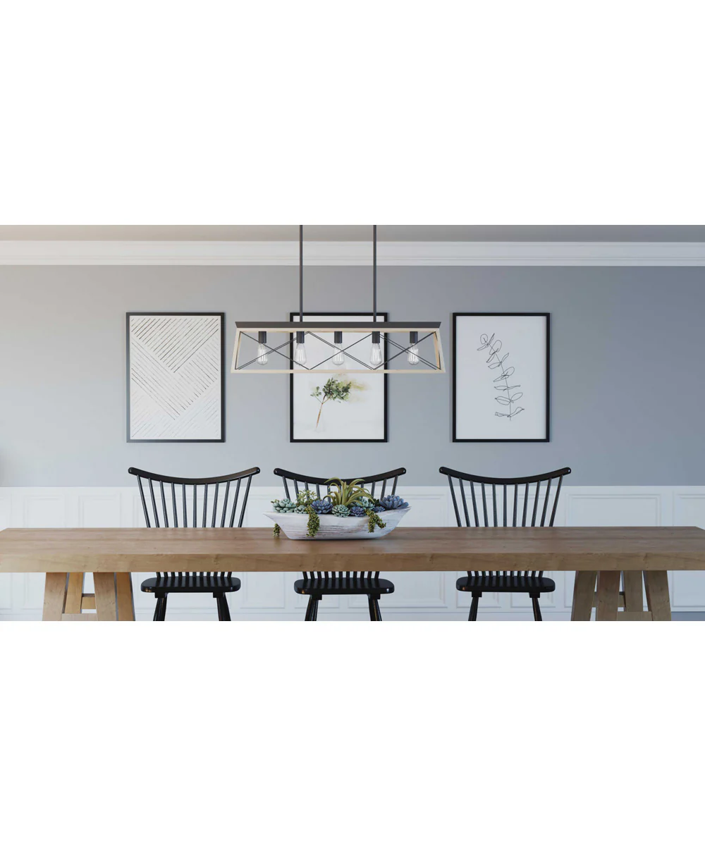 Briarwood 5-Light Linear Chandelier Graphite - Image 4