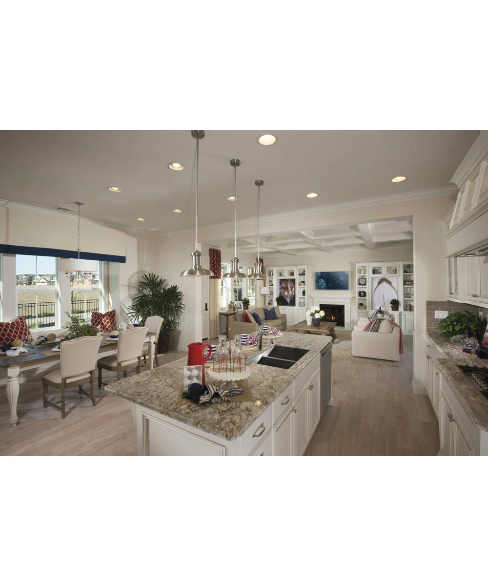Brookside LED Spun Metal Shade Coastal LED Pendant Light Brushed Nickel - Image 4