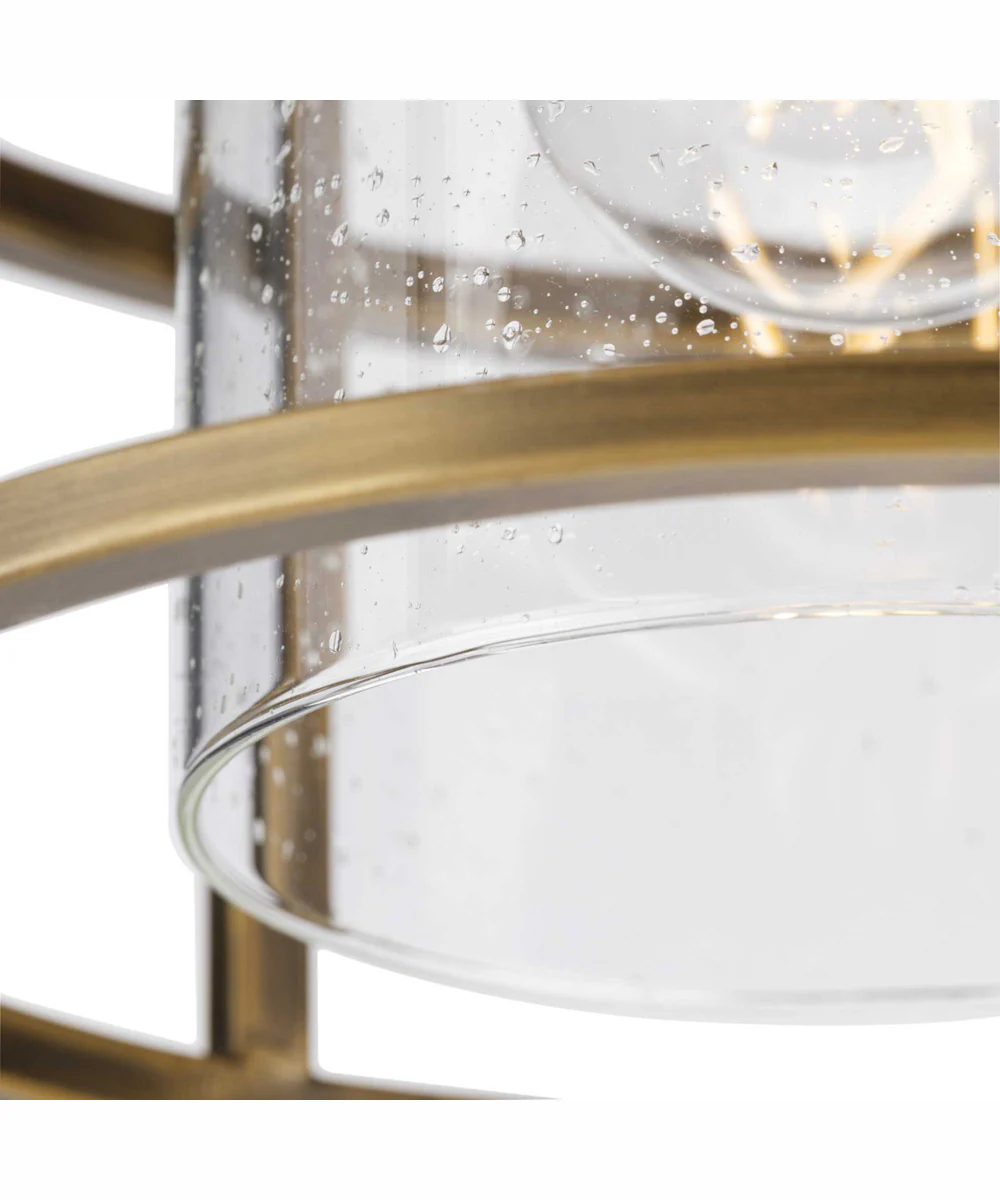 Burgess 1-Light Modern Farmhouse Flush Mount Aged Bronze - Image 6
