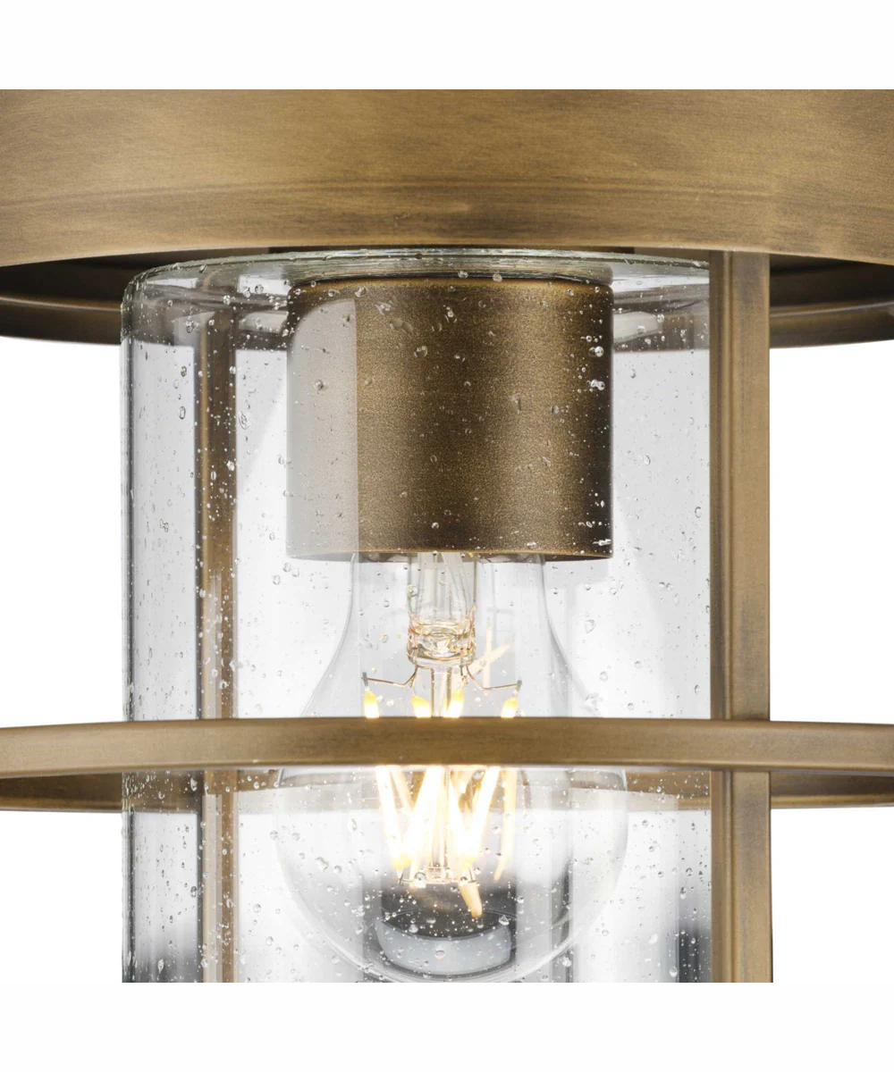 Burgess 1-Light Modern Farmhouse Flush Mount Aged Bronze - Image 8
