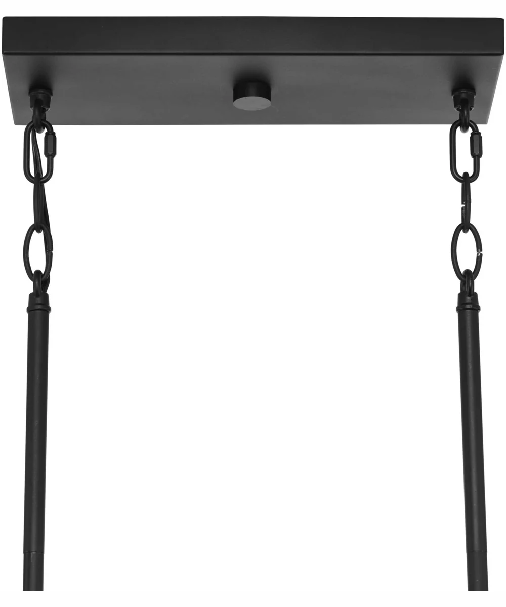 Burgess 4-Light Modern Farmhouse Island Light Matte Black - Image 3