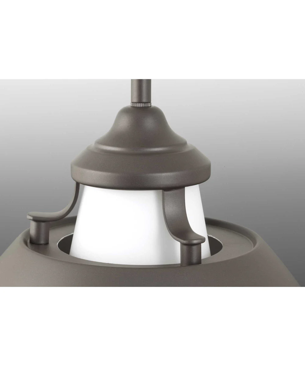 Carbon 1-Light Etched White Glass Mid-Century Modern Pendant Light Graphite - Image 6