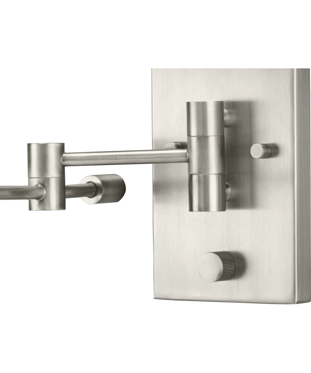 Carrick  1-Light Summer Linen Shade Transitional Wall Light Brushed Nickel - Image 6