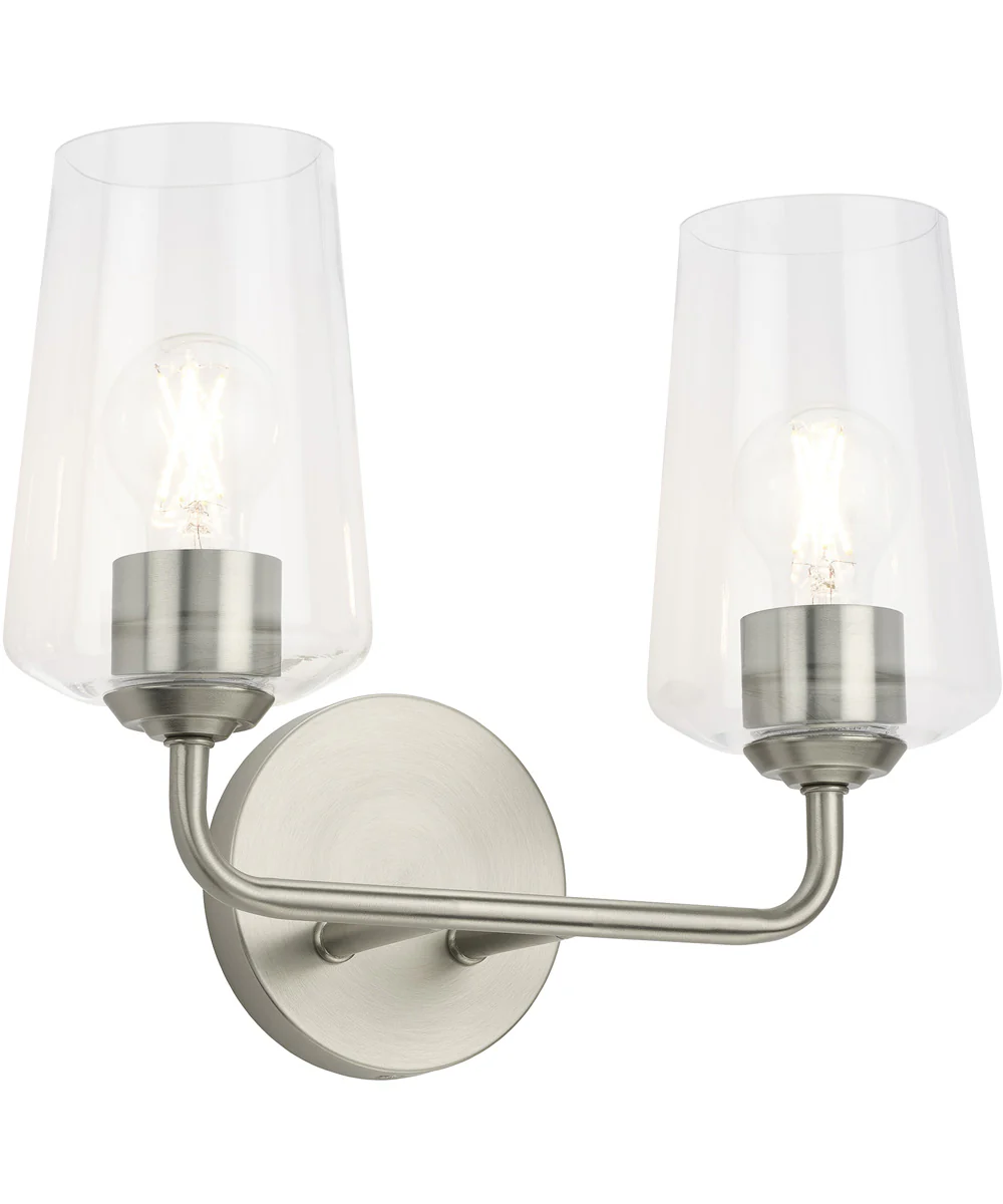 Celino 2-Light Bath & Vanity Brushed Nickel - Image 4