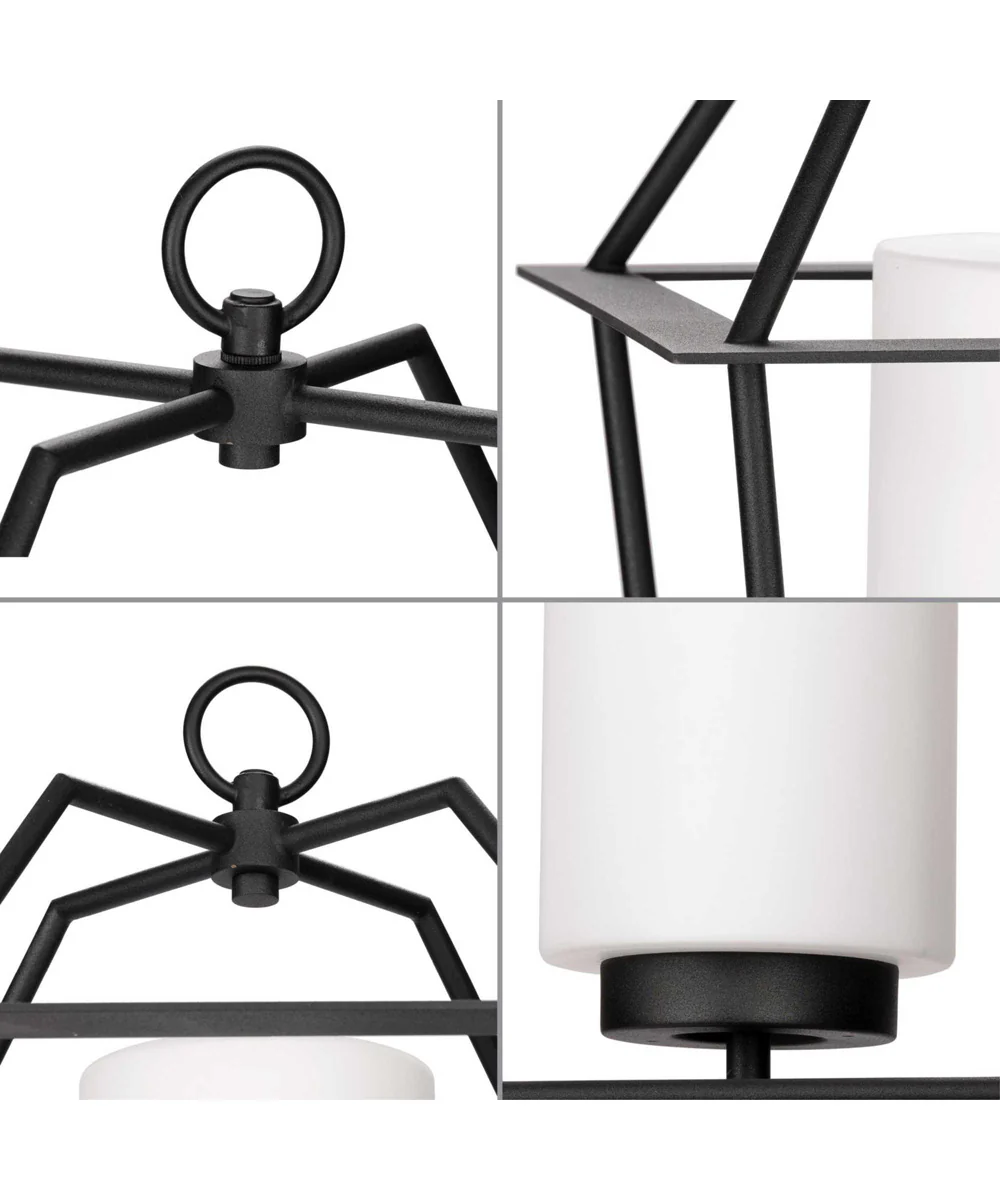 Chilton 1-Light New Traditional Etched Opal Glass Outdoor Post Light Textured Black - Image 3