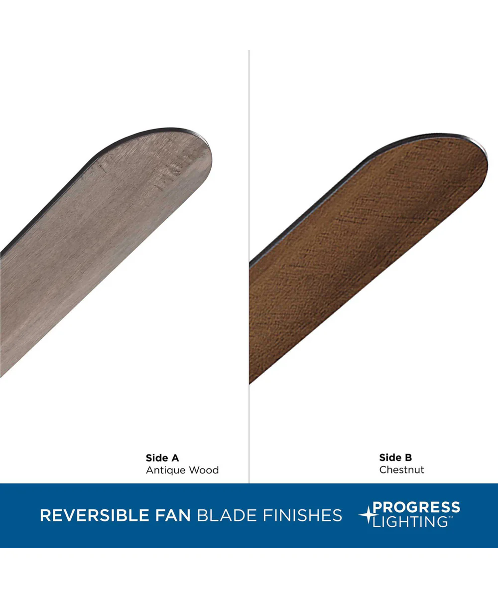 Claret 5-Blade Reversible Antique Wood/Chestnut 54-Inch LED Transitional Ceiling Fan Oil Rubbed Bronze - Image 8