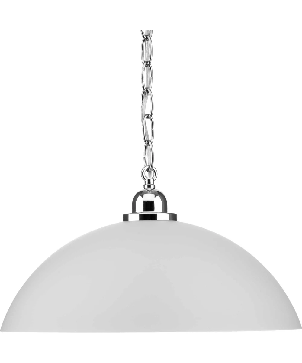 Classic Dome 1-Light Transitional Pendant Polished Chrome