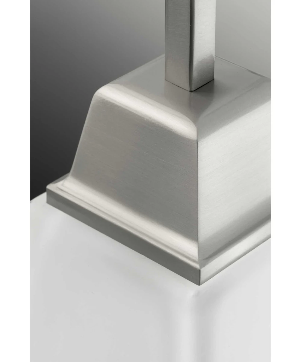 Clifton Heights 4-Light Etched Glass Craftsman Chandelier Light Brushed Nickel - Image 3