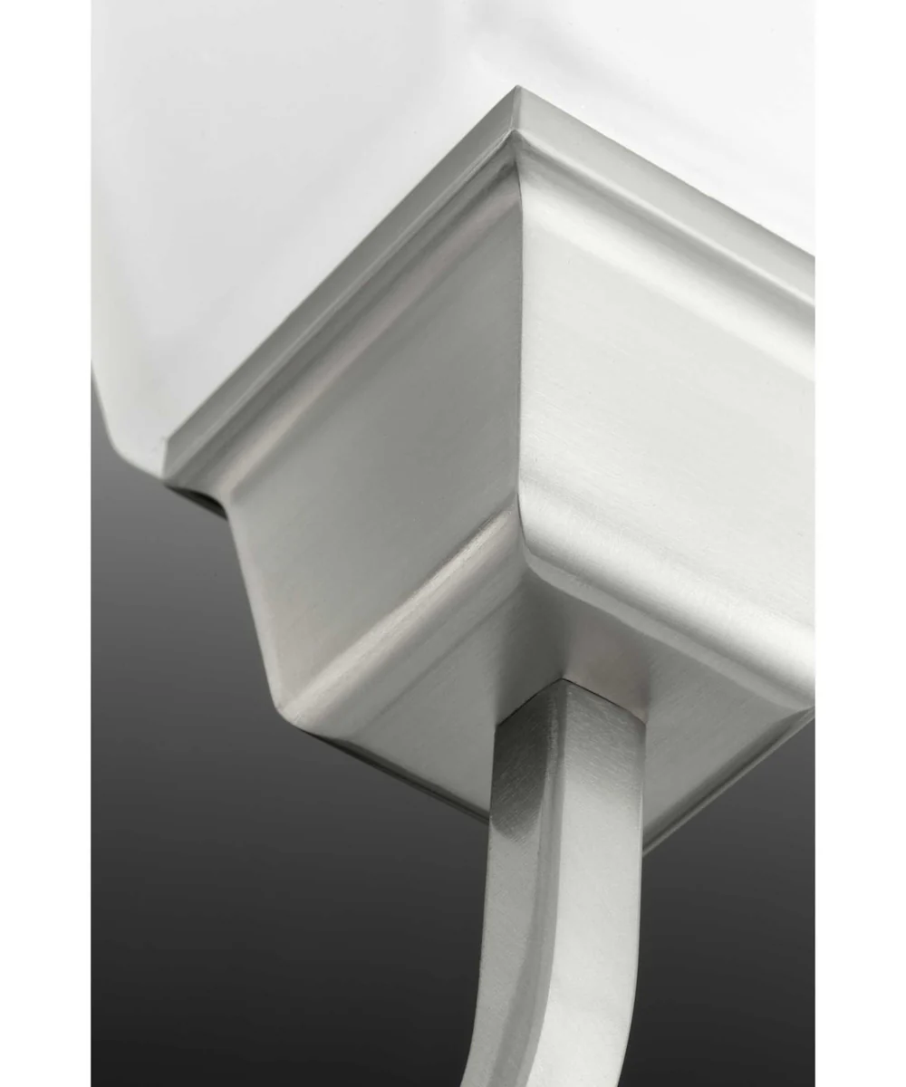Clifton Heights 4-Light Etched Glass Craftsman Chandelier Light Brushed Nickel - Image 4