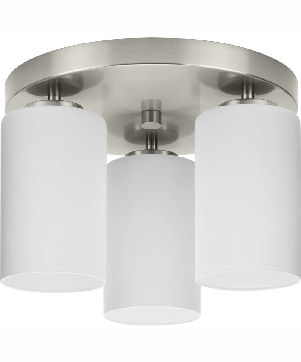Cofield 12 in. 3-Light Transitional Flush Mount Brushed Nickel - Image 4