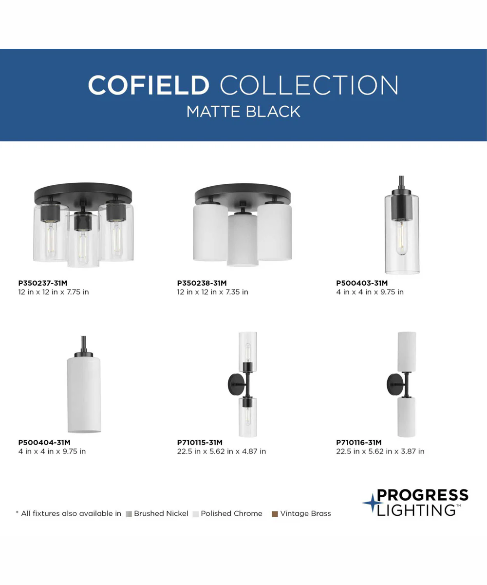 Cofield 2-Light Transitional Wall Bracket Matte Black - Image 6